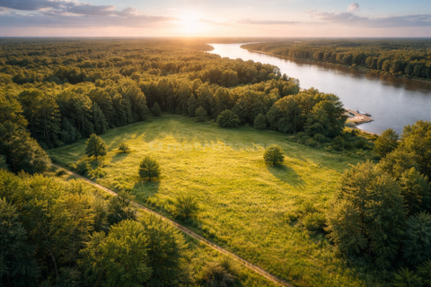 Działka budowlana MN / MNR przy lesie i Wiśle