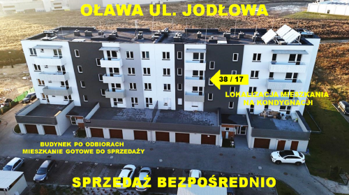 Oława 2 pokoje-kuchnia-III piętro-43,50 m2-balkon-winda