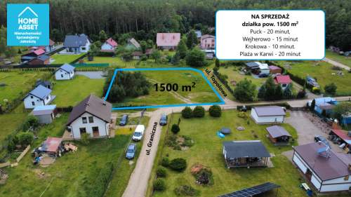 Działka budowlana 1500 m z WZ media Domatówko