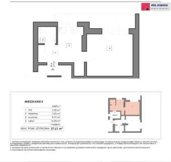 Skawina 1pok 26m2 239tyś