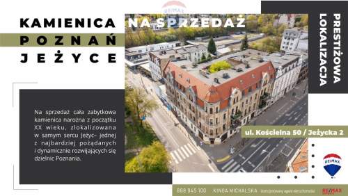 Wyjątkowa unikatowa kamienica Jeżyce Kościelna