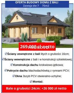 domy do wybudowania z bali i szkieletowe
