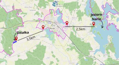 Jędrychówko 5,34 ha warunki zabudowy rzeka i las