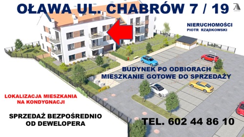 Mieszkanie 3 pokoje Oława ul. Chabrów - winda - balkon