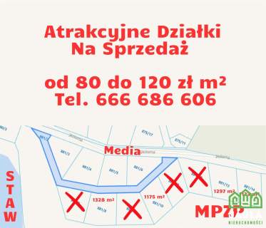 Atrakcyjne działki nad stawem w Debrznie MPZP
