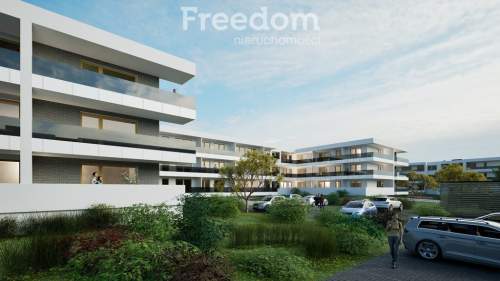 Gotowy nowy apartament z dużym zielonym tarasem.
