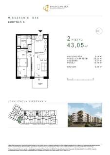 Mieszkanie o pow. 43,05 m2 Czuby