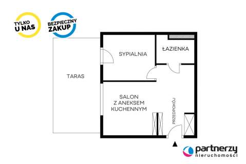 2-pokoje z ogródkiem gotowe do zamieszkania Osowa 