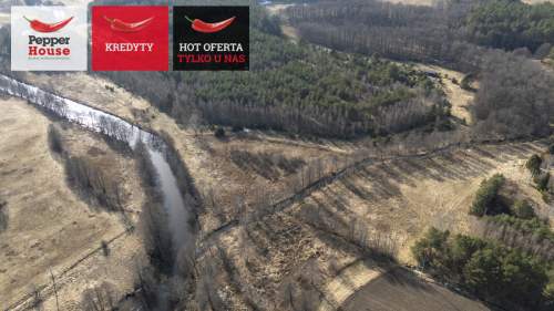 Działka budowlana nad rzeką linia brzegowa las WZ