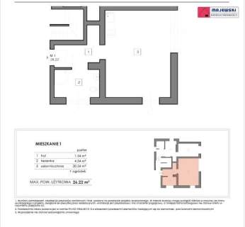 Skawina 1pok 26m2 239tyś