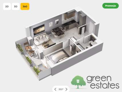 2 pokoje balkon 8 m 0% Gotowe Promocja KL