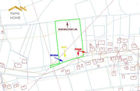 Działka usługowa 7000m2 , wjazd z drogi powiatowej