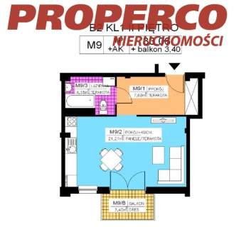 Mieszkanie 1 pok., 33,06 m2, II piętro, Na Stoku