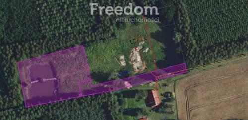 Działka ze stawem otoczona lasem Warmia Mazury