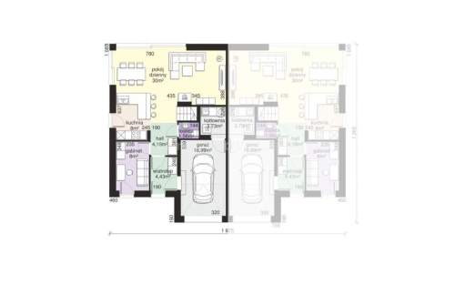 Bliźniak z garażem 120 m2 działka 500 m2 ogród