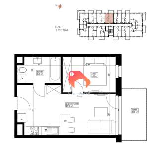 CZYŻKÓWKO 0% prowizji 1 p. /2 pokoje 34,95m2