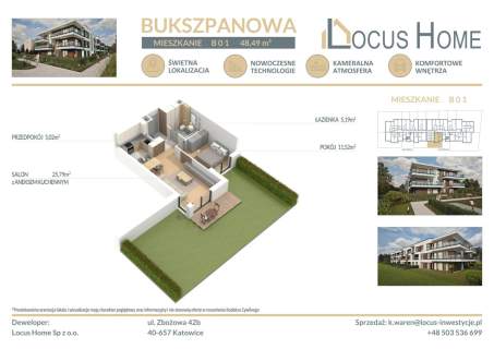 Nowoczesne mieszkanie 2-pokojowe z OGRÓDKIEM