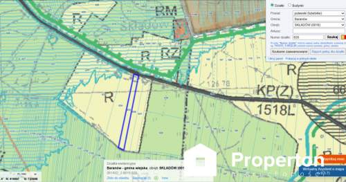 Na sprzedaz działka rolna gm Baranów 3562 m2