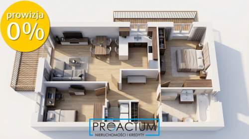 56,06 m2, 3 pokoje, miejsce parkingowe, winda