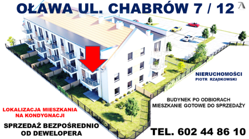 Mieszkanie 3 pokoje Oława ul. Chabrów - winda - balkon