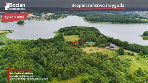 Działka w pierwszej linii od Jeziora Tuchomskiego