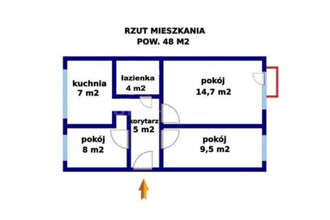 3-pokoje przy ul. Modrzejewskiej w Ostrolęce.
