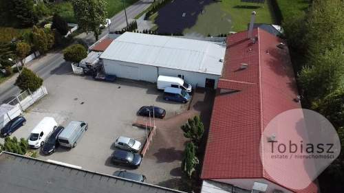 Działka usługowa z magazynem, biurami 6km od S7