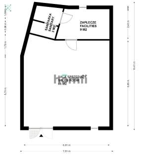 Na sprzedaż przestronny lokal 77 m2 w centrum 