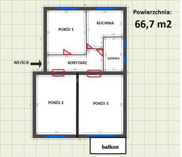 Mieszkanie po remoncie, 3 pokoje, balkon, strych.