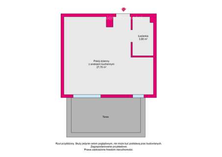 Mieszkanie nad jeziorem Jeziorak z tarasem