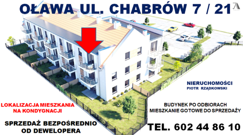Mieszkanie 3 pokoje Oława ul. Chabrów - winda - balkon