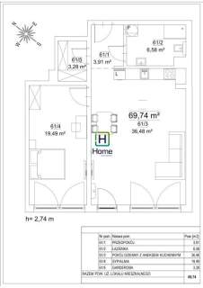 Mieszkanie w Krakowie - 69,74m2 gotowe do odbioru