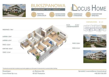 Mieszkanie 4-pokojowe Katowice ulica Bukszpanowa