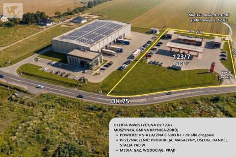 Grunt inwestycyjny z MPZP - działka 123/7 z zapleczem komunikacyjnym