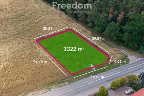 Działka 1322 m Media 2 wjazdy Majdan/Wołomin