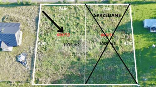 Działka budowlana w Jantarze 1035m2 Okazja