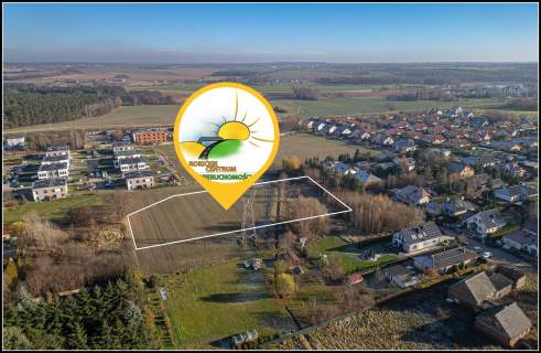 Teren rolniczy z rowem melioracyjnym, linia 220 kV i 110 kV