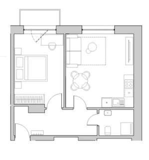 2 POKOJOWE - 44 M2 - STARE PODGÓRZE - MITERY