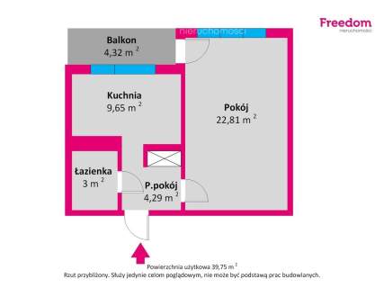 Słoneczne mieszkanie 1-pok z widokiem na Gdynię