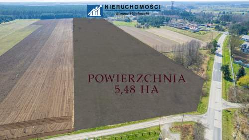 działka przemysłowa 5,48ha, Sobin