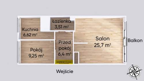 Mieszkanie 56 m z balkonem Jana Pawła II