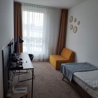 Pokój o pow. 16,26 m2 w hotelu ARCHE w Lublinie.