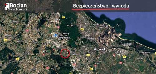 Płaska działka na osiedlu domów Gdańsk-Kiełpino 