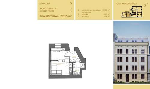 KAWALERKA - KROWODERSKA - STARE MIASTO, 19,90 M2