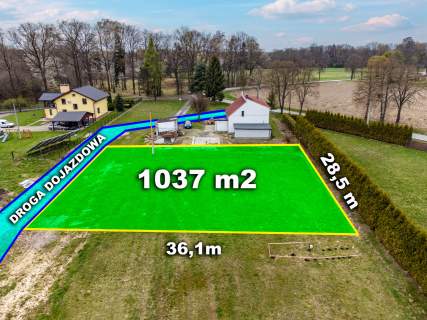 Działka 1037 m2 Jarząbkowice gm. Pawłowice - media