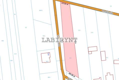 Mirów, działka budowlana, narożna, 1400m2, media
