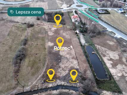 Działka budowlana z pozwoleniem na staw przy rzece
