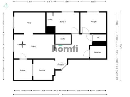 73 m , 4 pokoje z balkonem   Sosnowiec Środula