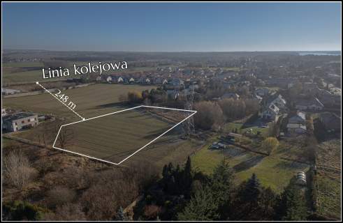 Teren rolniczy z rowem melioracyjnym, linia 220 kV i 110 kV