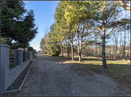 Teren rolniczy z rowem melioracyjnym, linia 220 kV i 110 kV